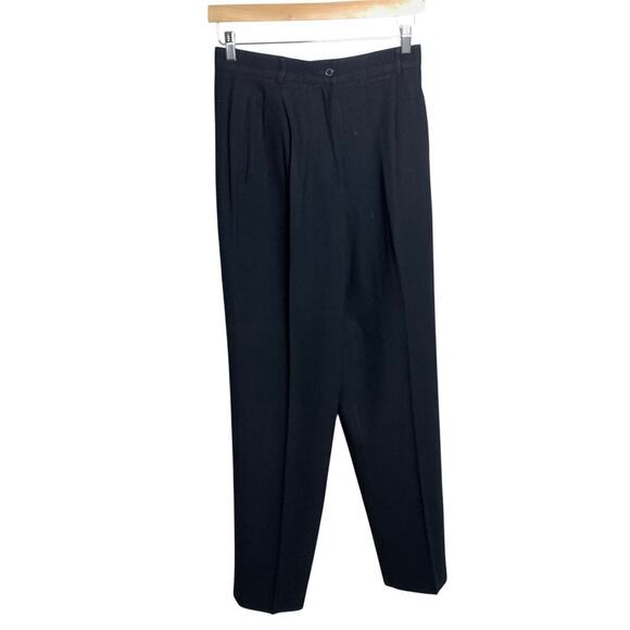 Liz Claiborne Collection Vintage 90s Black Pleated High Rise Dress Pants Size 10 - Picture 4 of 7